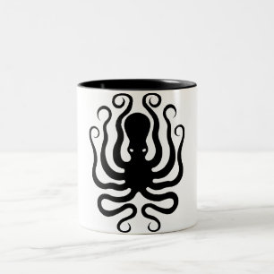Octopus, grekiska hjälpmedel Två-Tonad mugg