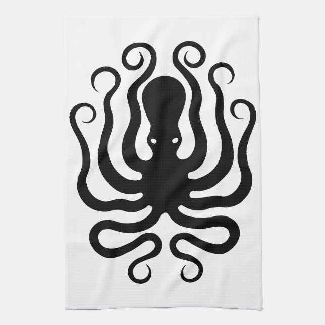 Octopus, Greklands hjälpdesigner Kökshandduk (Vertikal)