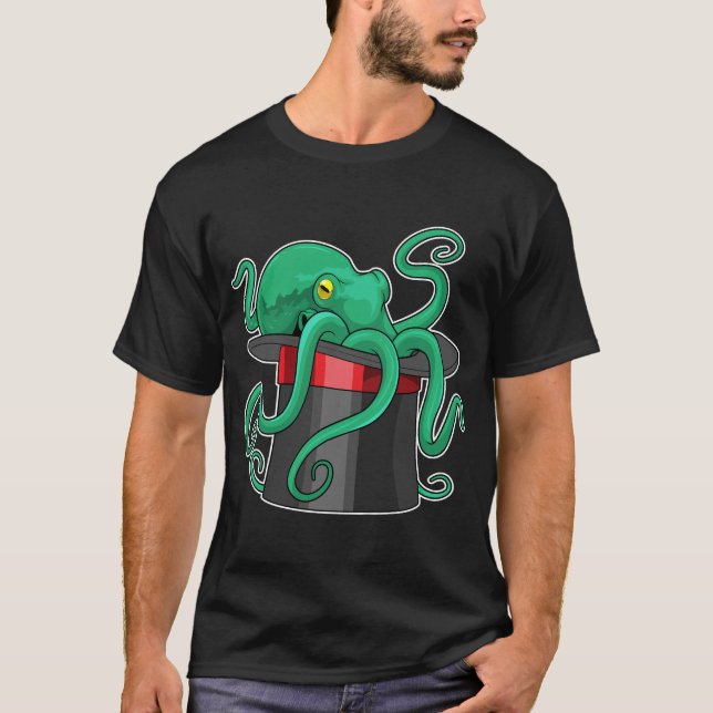 Octopus-guiden Top hat T Shirt (Framsida)