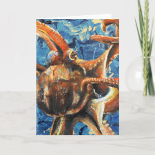 Octopus Hälsning Card Kort