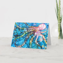 Octopus-hälsningskort Kort