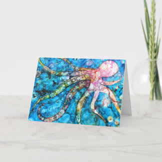 Octopus-hälsningskort Kort