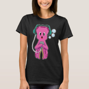 Octopus Headphone Music T Shirt