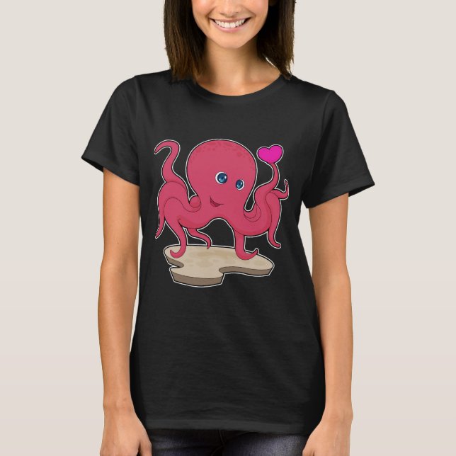 Octopus Heart T Shirt (Framsida)