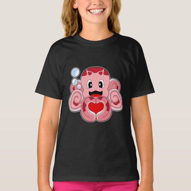 Octopus Heart T Shirt (Framsida)
