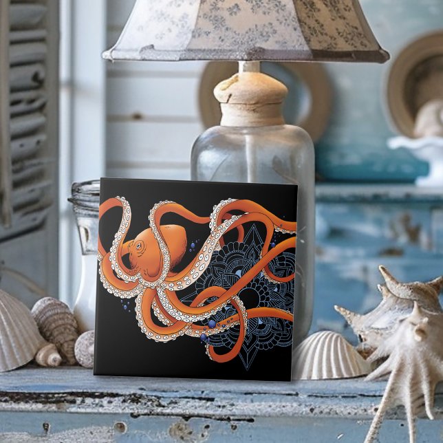 Octopus Henna Kakelplatta (Skapare uppladdad)