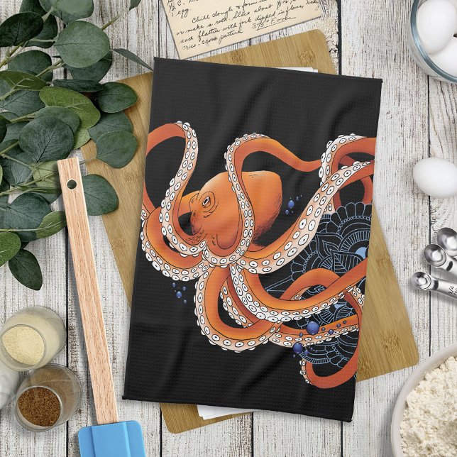Octopus henna kökshandduk (Skapare uppladdad)