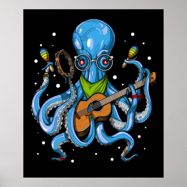 Octopus Hippie Poster (Framsidan)