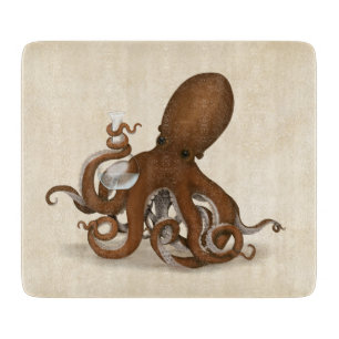 Octopus Holding Chemistry Flask Marine Science