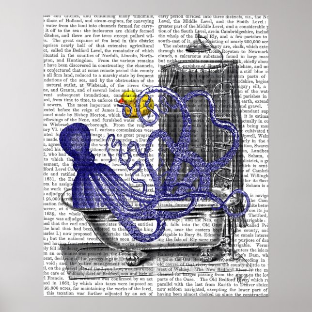 Octopus i Bath Poster (Framsidan)
