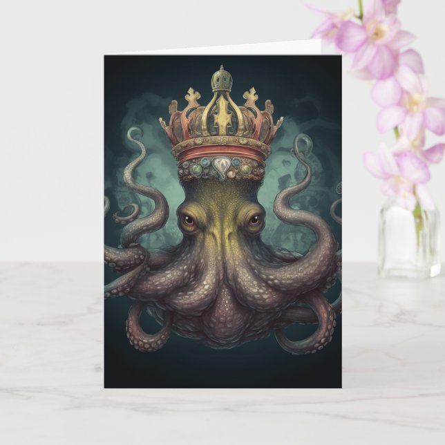 Octopus i ett tillfällen i Krona Kort (Orkide)