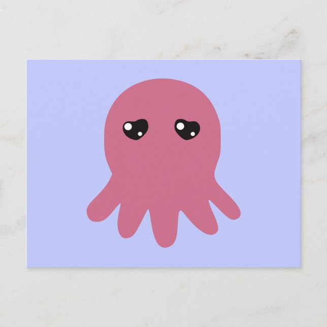 Octopus i Kärlek Vykort (Framsida)