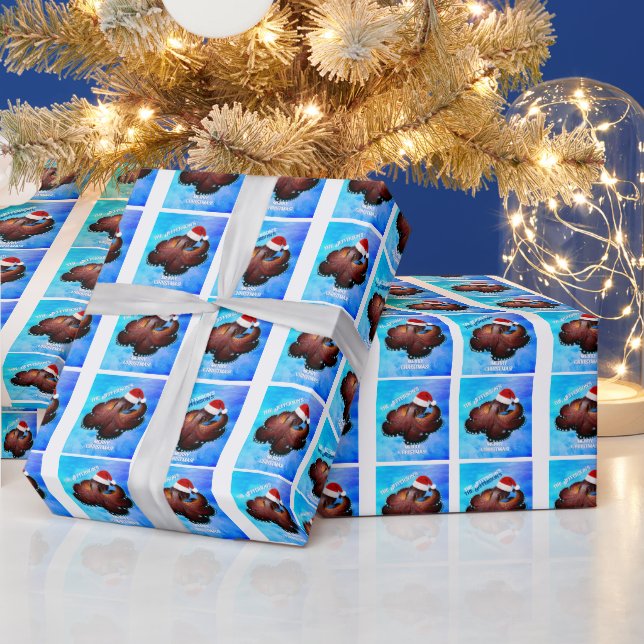 Octopus i Santa Hat Presentpapper (Helgdagar)