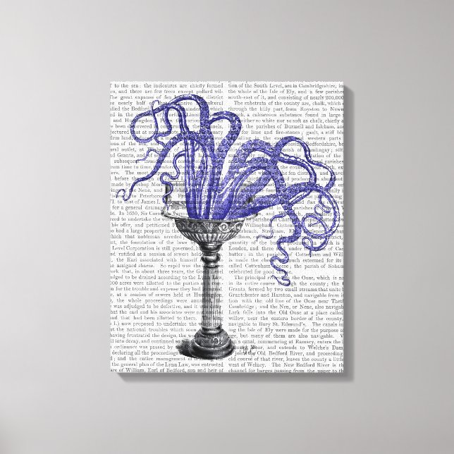 Octopus i Sink Canvastryck (Framsida)