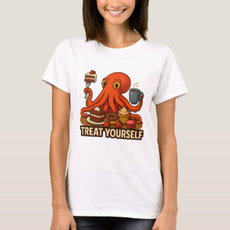Octopus Indulging in Sweet Delight T Shirt