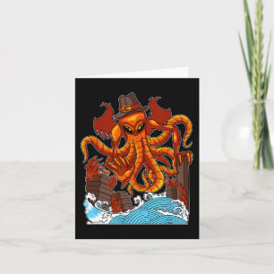 Octopus japansk monster Thanksgiving Dag Fall Aut Kort