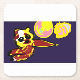 Octopus joy underlägg papper kvadrat