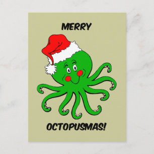 Octopus jul helg vykort
