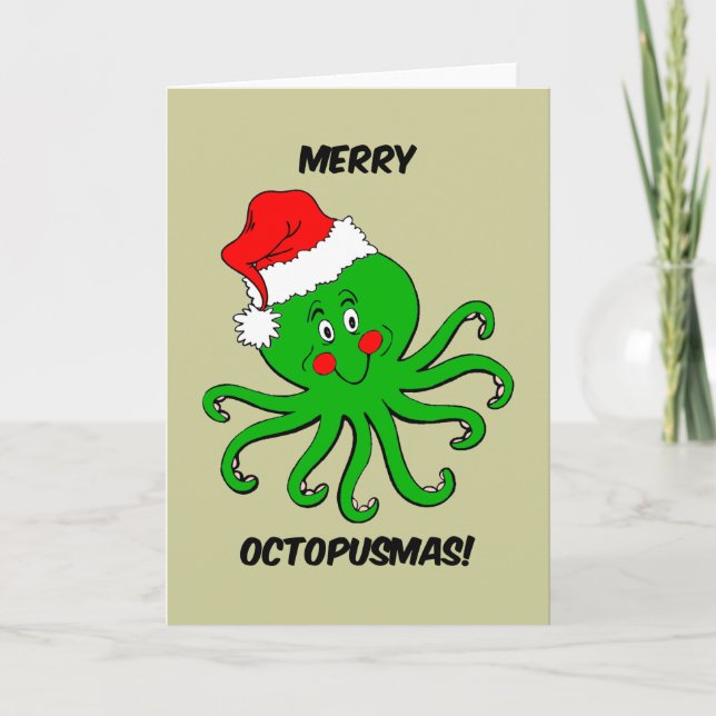 Octopus jul helgkort (Framsida)