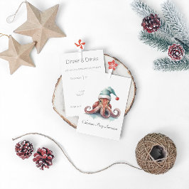 Octopus jul Joy, anpassningsbar Inbjudningar