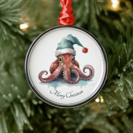 Octopus jul Joy, anpassningsbar Julgransprydnad Metall