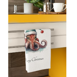 Octopus jul Joy, anpassningsbar Kökshandduk