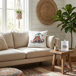 Octopus jul Joy, anpassningsbar Kudde