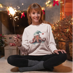 Octopus jul Joy, anpassningsbar T Shirt