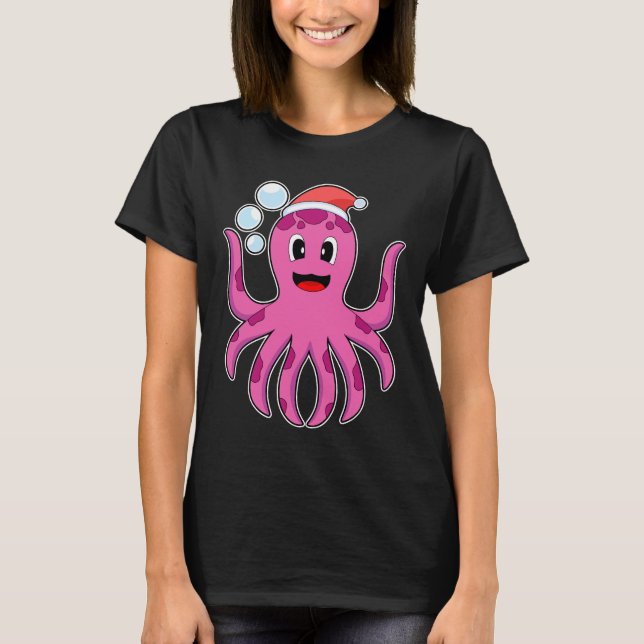 Octopus Julafton T Shirt (Framsida)