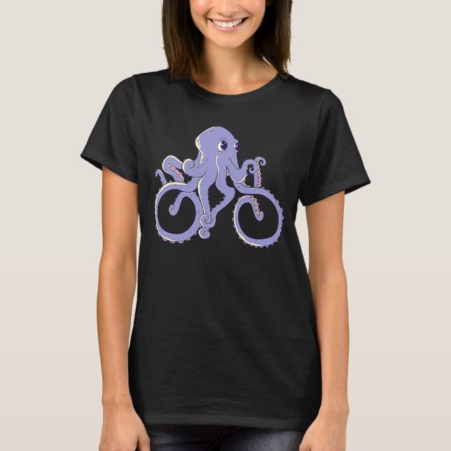 Octopus Kalmar Octopus Bicycle T Shirt (Framsida)