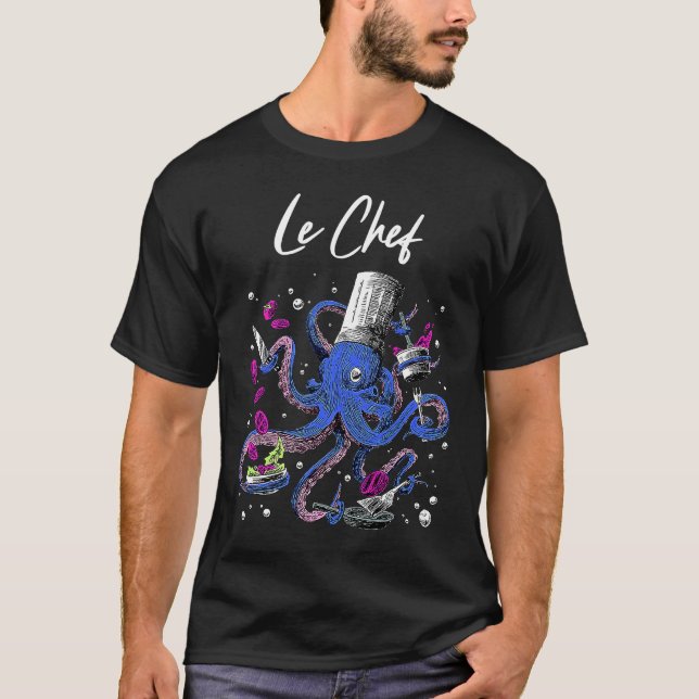 Octopus Kalmar Octopus Chef Kitchen T Shirt (Framsida)