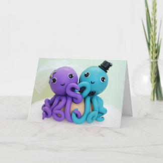 Octopus Kärlek Bröllop-kort Kort
