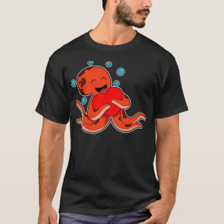 Octopus Kärlek Heart T Shirt