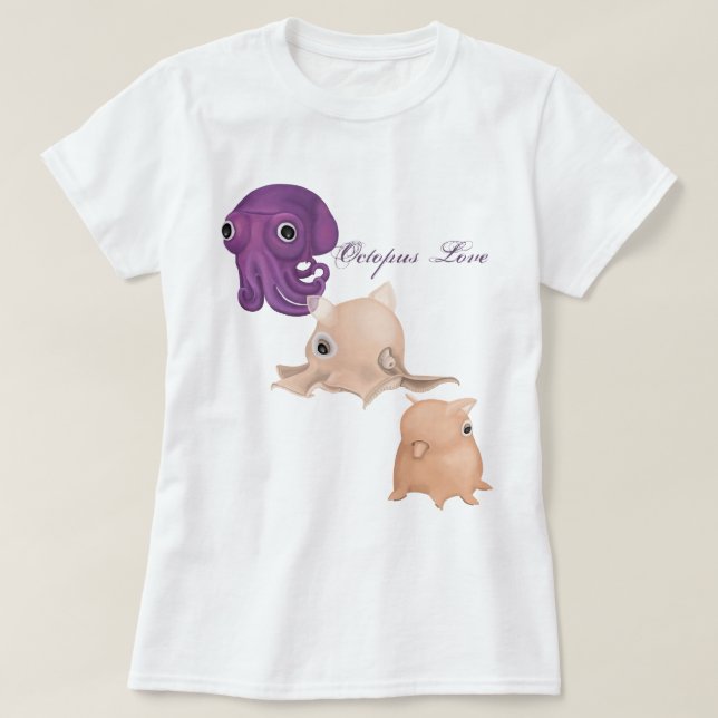 Octopus Kärlek T Shirt (Design framsida)
