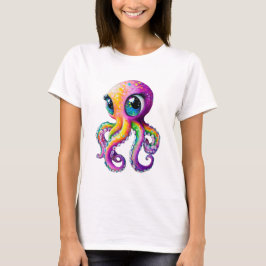 Octopus Kawaii-stil med stort mousserande ögon. T Shirt