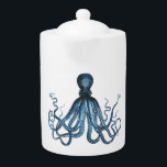 Octopus kraken nautisk kusthavsstrand<br><div class="desc">En modern marin bläckfisk blå mönster. En rad moderna utformningar som dekorerar hemmet, förskolan eller kontoret. En snyggt accent biet för en kuststuga eller ett strandmatat rum. Underbar för dig själv eller som gåva! Trendig, glamor, fet. Se min butik för fler objekt med den här bilden. Om du ser en...</div>