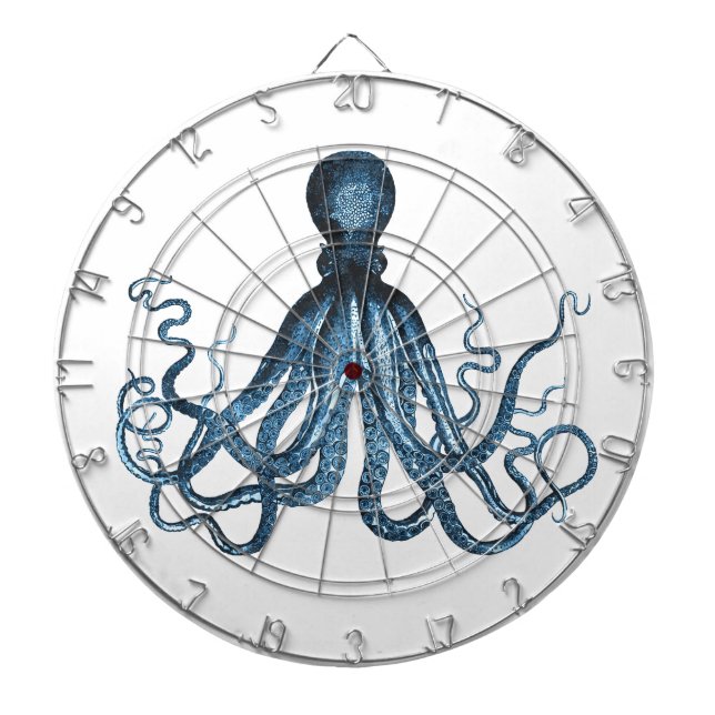 Octopus kraken nautisk kusthavsstrand darttavla (Framsidan)