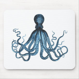 Octopus kraken nautisk kusthavsstrand musmatta