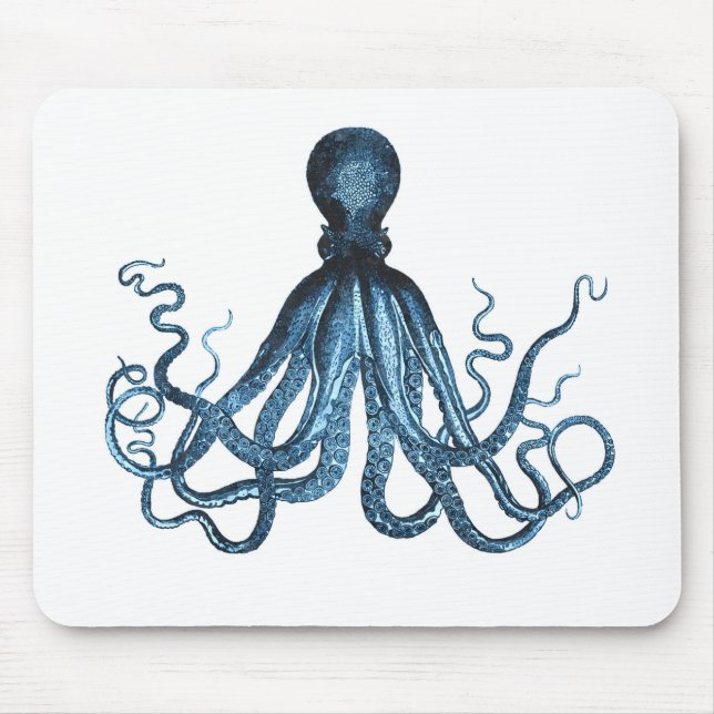 Octopus kraken nautisk kusthavsstrand musmatta (Framsidan)