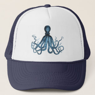 Octopus kraken nautisk kusthavsstrand truckerkeps