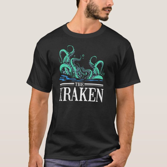 Octopus, Kraken Pullover T Shirt (Framsida)