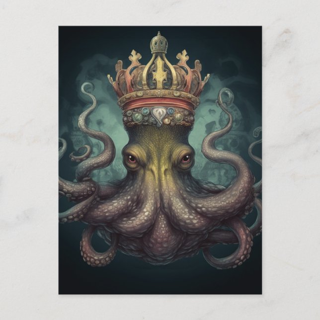 Octopus Kung Fantasy Vykort (Framsida)
