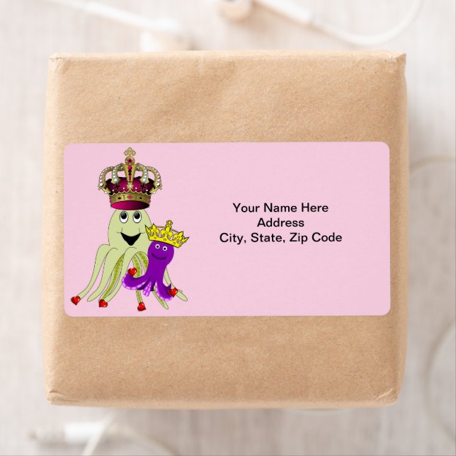 Octopus Kung Queen Labels Fraktsedel (Insitu)