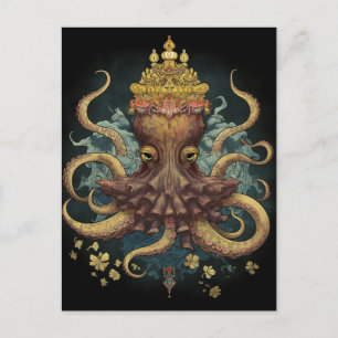 Octopus Kung Vykort