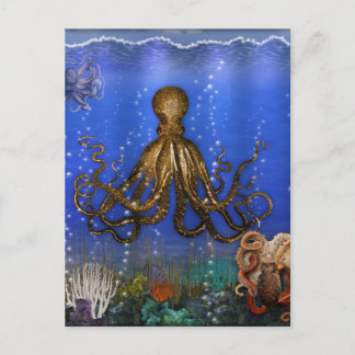 Octopus' Lair - färglös Vykort
