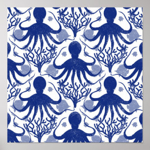 Octopus (light background) poster