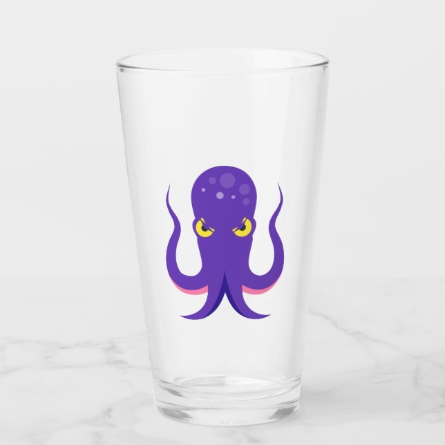 Octopus Lila Squid Glaskopp (Framsida)