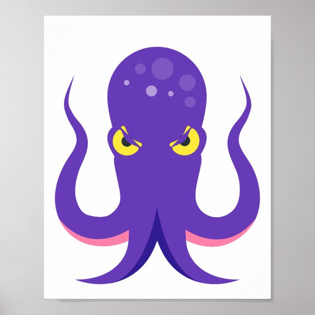 Octopus Lila Squid Poster (Framsidan)