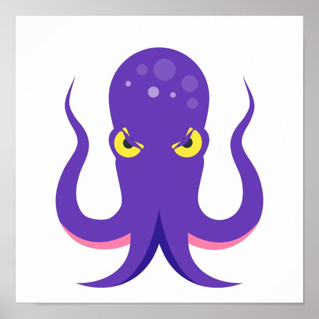Octopus Lila Squid Poster (Framsidan)