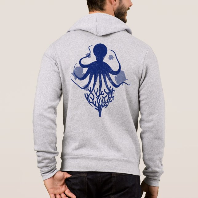 Octopus (ljusbakgrund) t shirt (Baksida)